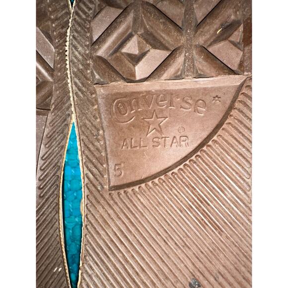 VINTAGE MADE IN USA CONVERSE ALLSTAR HIGHTOP SNEAKERS 5/7 - Picture 3 of 5